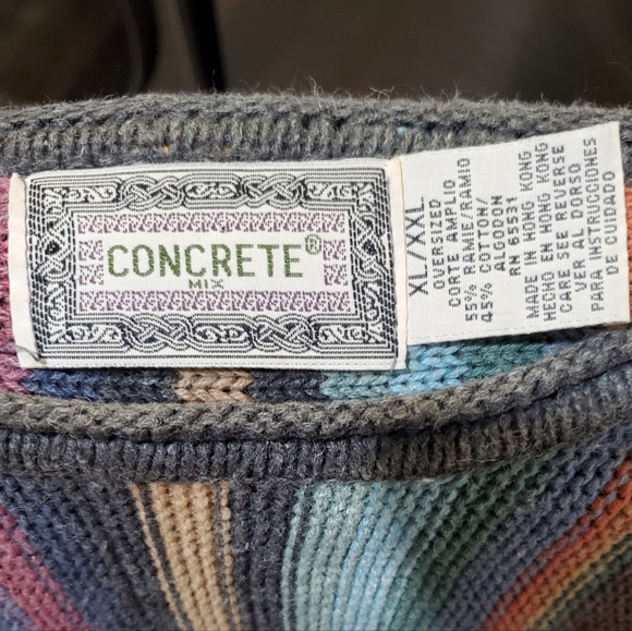 Concrete Mix Sweaters Vintage Concrete Mix Oversized Knitted